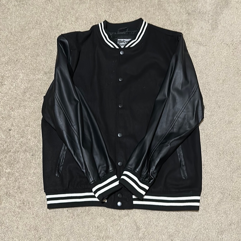 Wet Bandits Black/White Varsity Jacket
